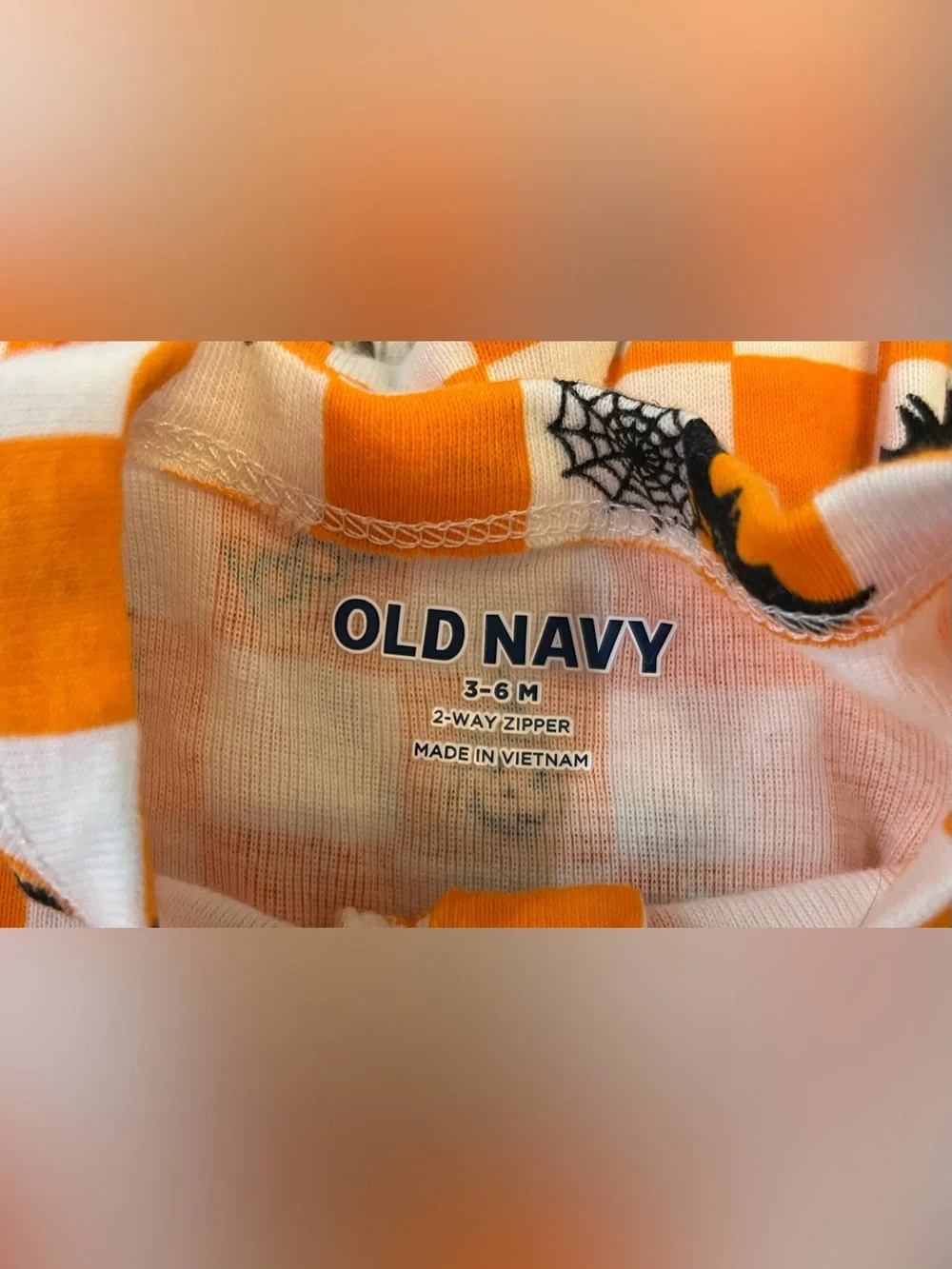 Halloween Checked Footed Pajamas Romper Boy's 3-6 Months Old Navy Fall Wear